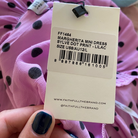 NWT Faithfull The Brand Margherita Mini Dress - Picture 6 of 7